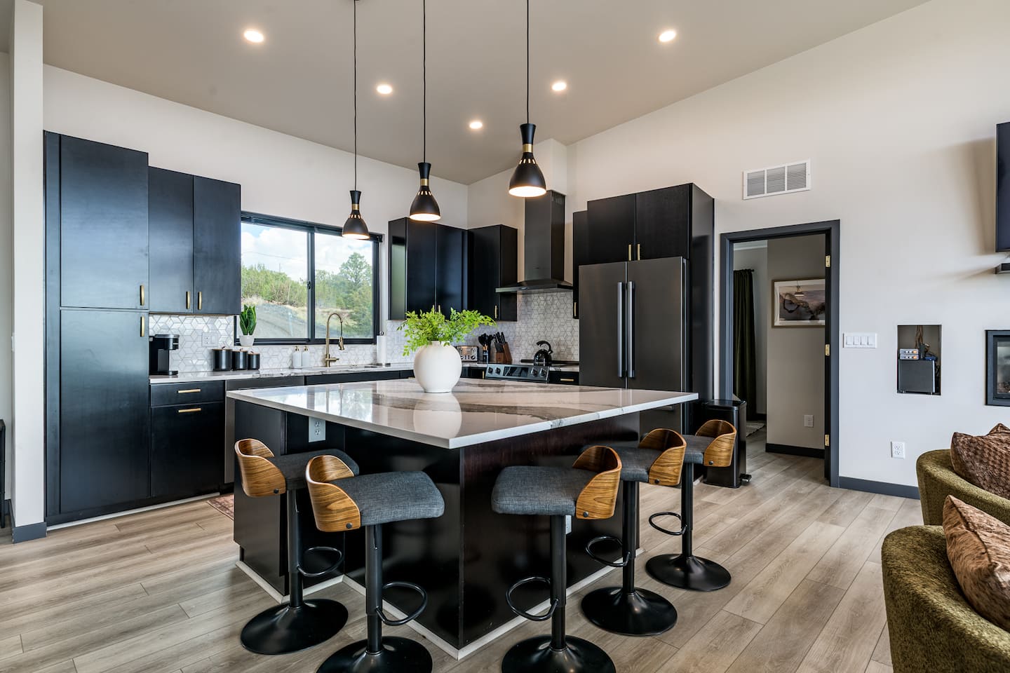 Kitchen island with bar seating